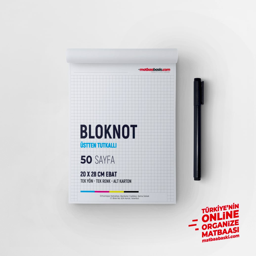 Tutkallı Bloknot 20x28 Cm CMYK