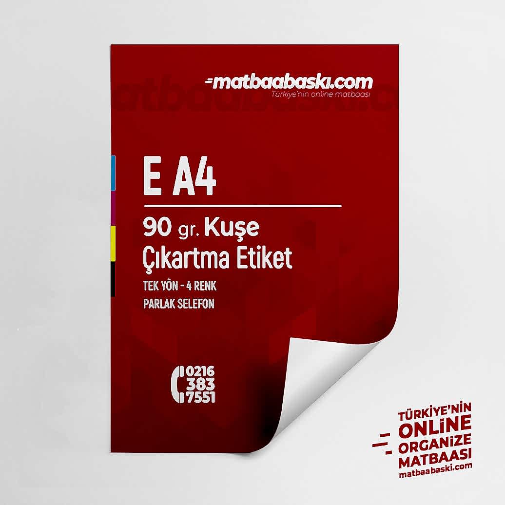 E A4 Çıkartma Etiket - Sticker