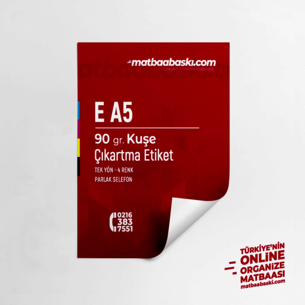 E A5 Çıkartma Etiket - Sticker