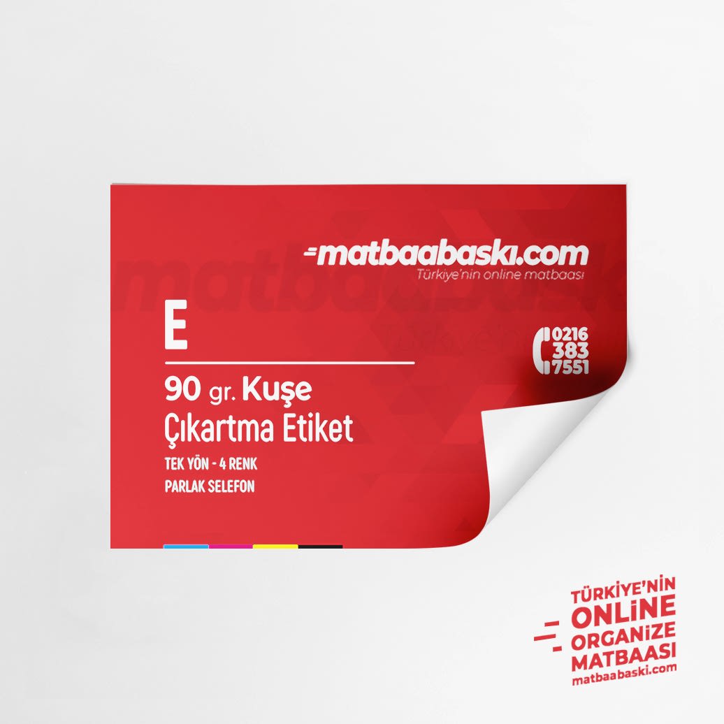 E Çıkartma Etiket - Sticker
