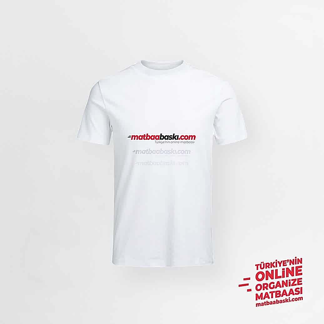 Basic Yaka T-Shirt Baskılı